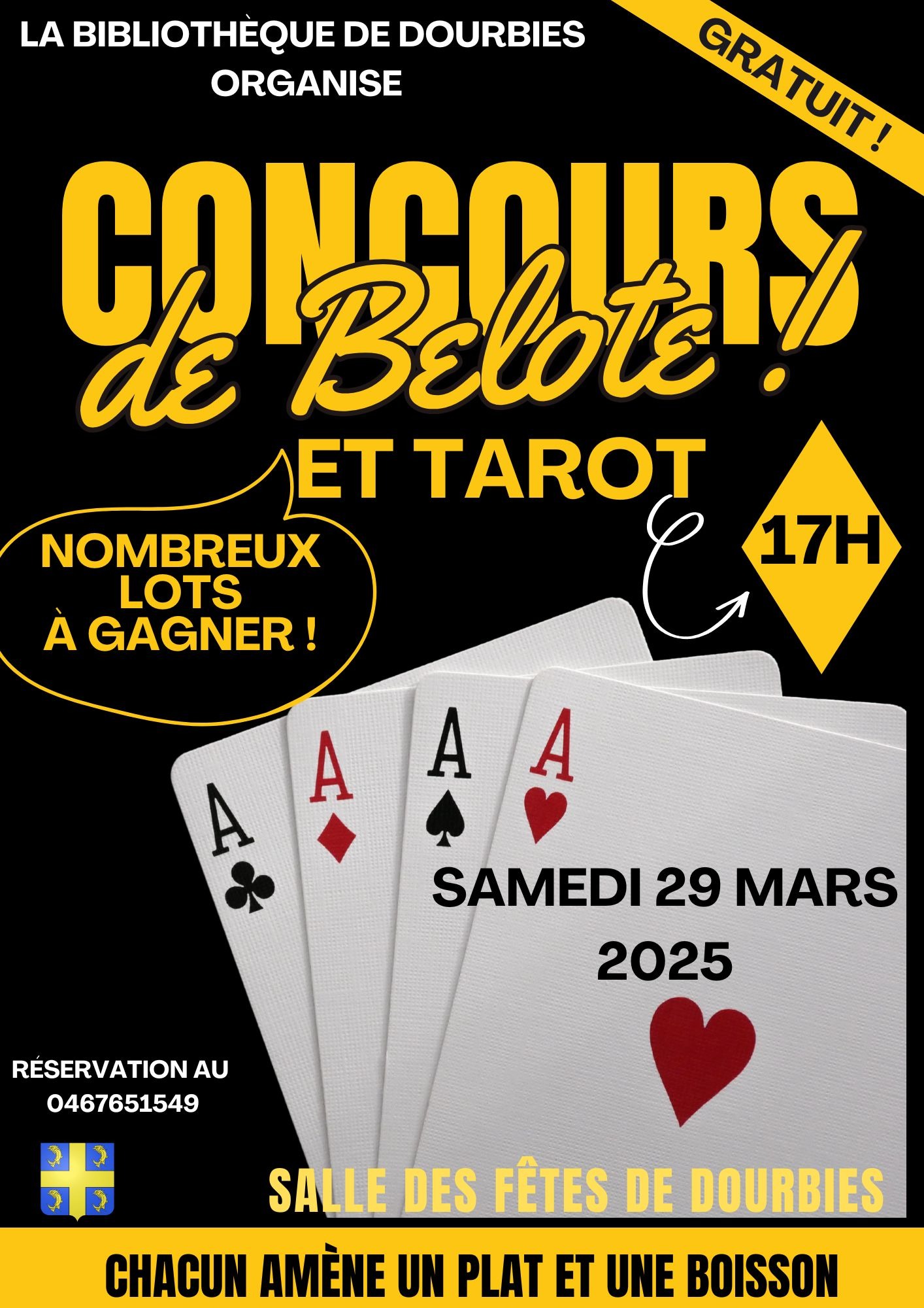 Tournoi de belote et tarot à Dourbies_Dourbies